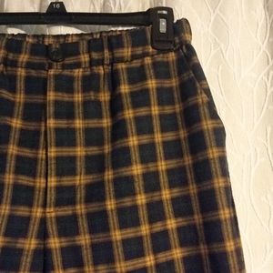 Plaid high waisted pants